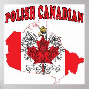 Kanadensiska Kanada Flagga Karta Poster