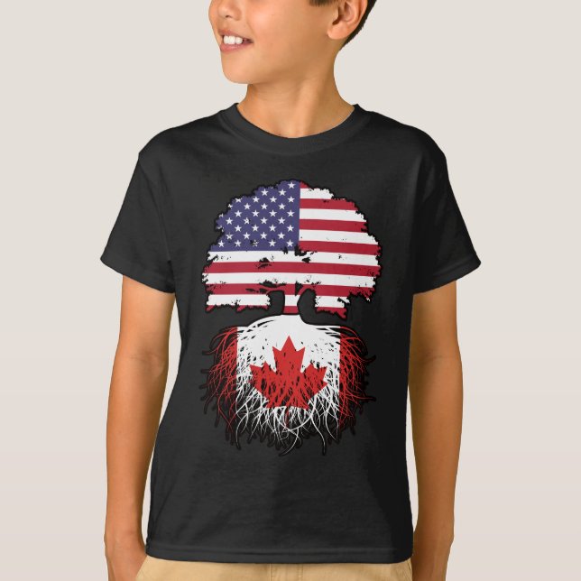 Kanadensiska kanadensiska amerikanska amerikanska  t shirt (Framsida)