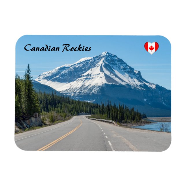 Kanadensiska Klippiga bergen - Icefields Parkway H Magnet (Horisontell)