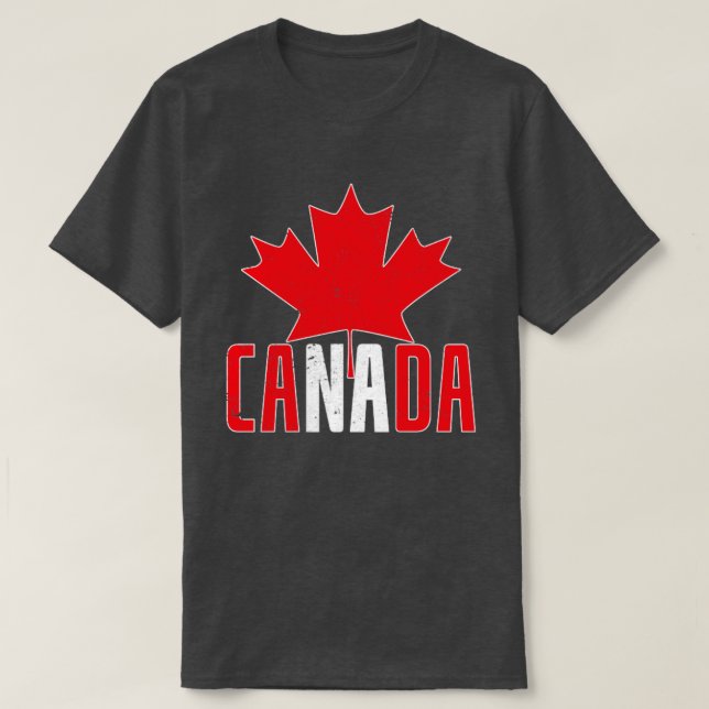 Kanadensiska Maple Löv Kanada-dagen T Shirt (Design framsida)