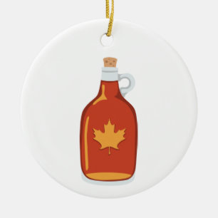 Kanadensiska Maple Syrup Julgransprydnad Keramik