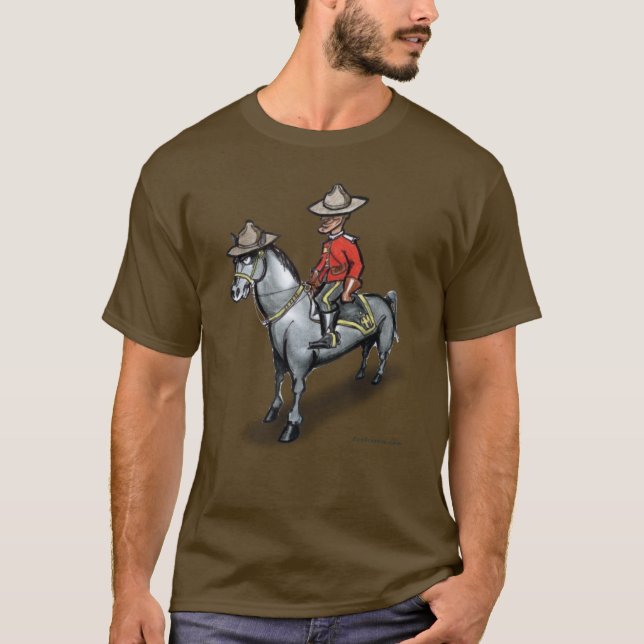 Kanadensiska Mounty Tee Shirt (Framsida)