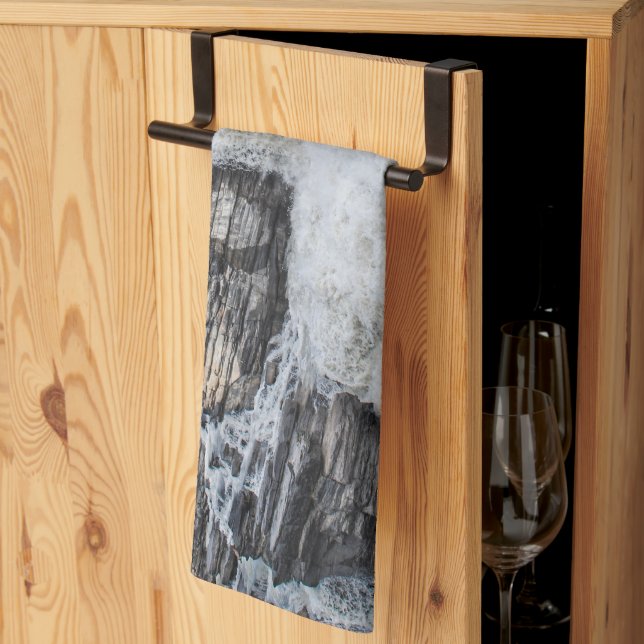 Kanadensiska naturen, Athabasca Falls vattenfall Kökshandduk (Thirds Fold)