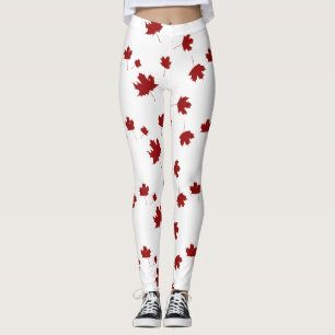 Kanadensiska par löv canada day print coola Leggin Leggings