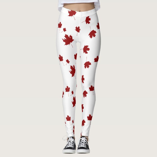 Kanadensiska par löv canada day print coola Leggin Leggings (Framsida)