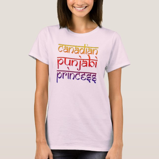 kanadensiska punjabi prinsessan lustig indian desi tee (Framsida)