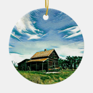 Kanadensiska räkor homestead färg julgransprydnad keramik
