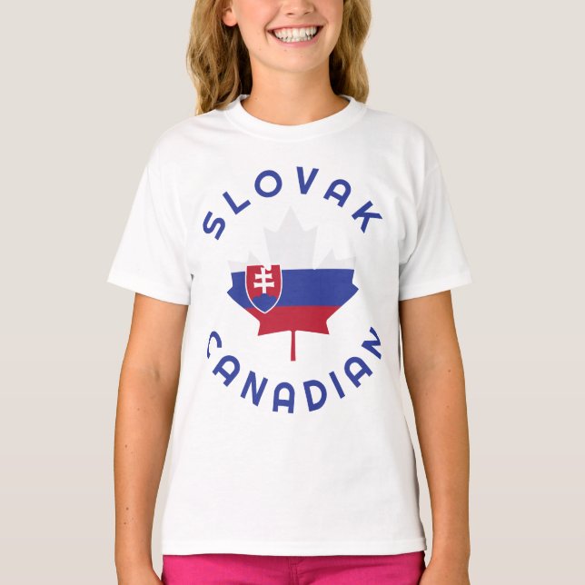 Kanadensiska slovakiska rötter t shirt (Framsida)