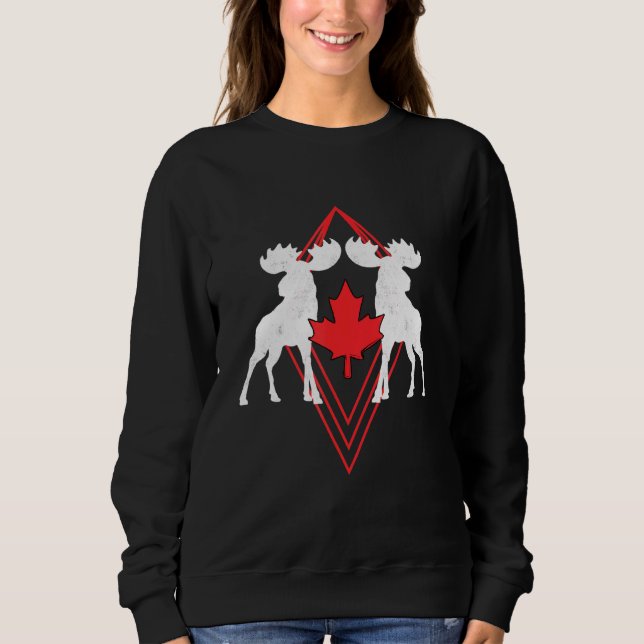 Kanadensiska stolthetsdagen Lönnlöv Älg T Shirt (Framsida)