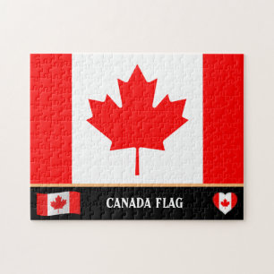 Kanadensiskt Flagga puzzle, Canadians land / Kanad Pussel