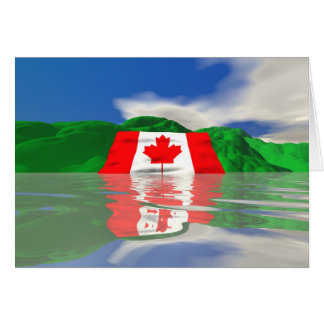 Kanadensiskt flaggaland hälsningskort