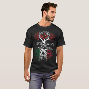 Kanadensiskt fullvuxet med italienare rotar t-shirt