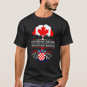 Kanadensiskt fullvuxet med kroat rotar   Kroatien T Shirt