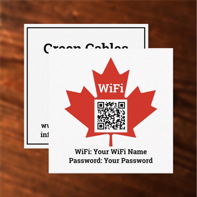 Kanadensiskt Hotell Wifi Plus QR-kod Plus Adress p (Skapare uppladdad)
