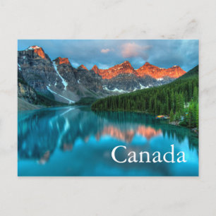 Kanadensiskt kanadensiskt Sjö Banff Postcard Vykort