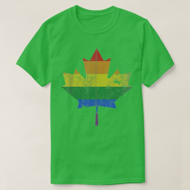 Kanadensiskt LGB-Pride LGBQ Canadian Maple Löv  T Shirt (Design framsida)