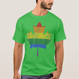 Kanadensiskt LGB-Pride LGBQ Canadian Maple Löv  T Shirt