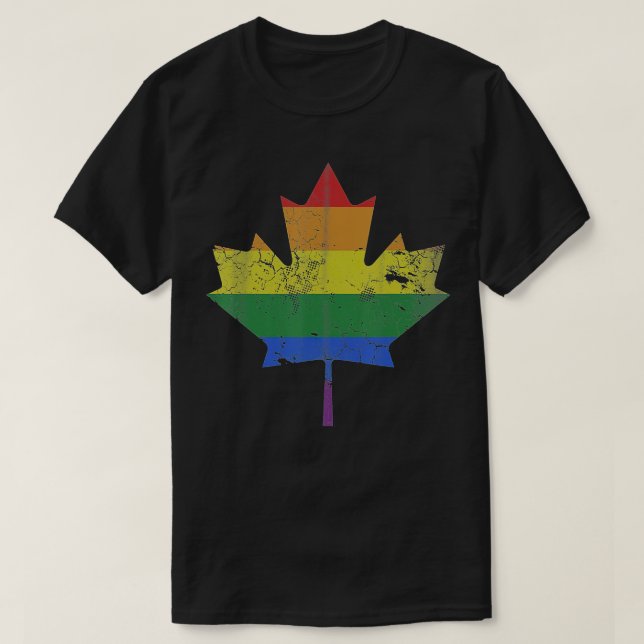 Kanadensiskt LGB-Pride LGBQ Canadian Maple Löv  T Shirt (Design framsida)