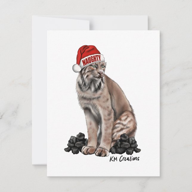 Kanadensiskt lodjur - julkort (Framsida)