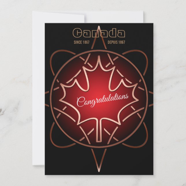 Kanadensiskt medborgarskap Faltkort Kort (Framsida)