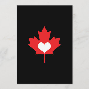 Kanadensiskt Pride - I Kärlek Canada Maple Löv Inbjudningar