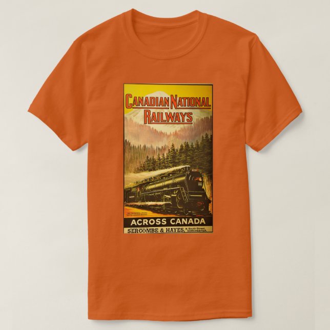 KANADIAN NATIONAL JÄRNVÄGAR I KANADA POSTER T SHIRT (Design framsida)