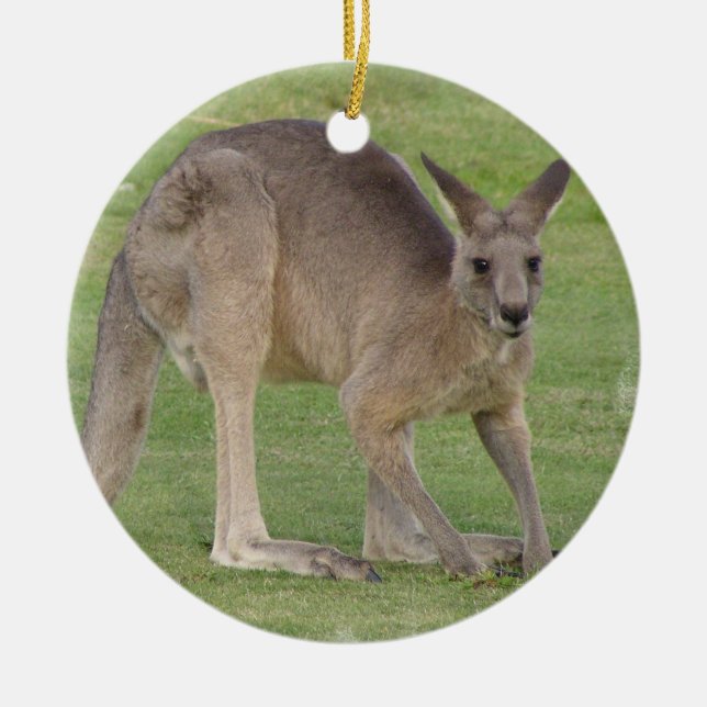 Kanagaroo prydnad julgransprydnad keramik (Framsidan)