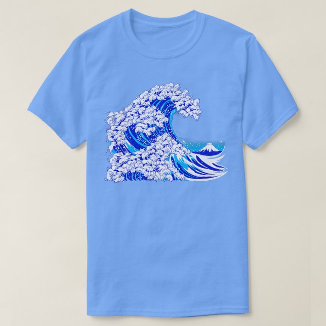 Kanagawa Cat Wave White T Shirt (Design framsida)