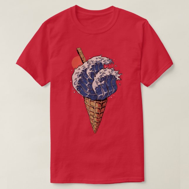 Kanagawa Ice Cream T Shirt (Design framsida)