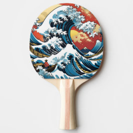 Kanagawa japanska Den stora vågen Pingisracket