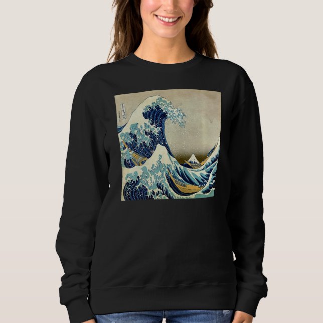 Kanagawa Japanska Underbara Wave Hokusai T Shirt (Framsida)