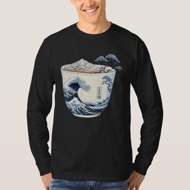 Kanagawa Tea Cup  A that Takes You to Okinawa T Shirt (Framsida)