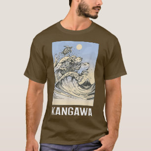 Kanagawa Underbar Wave Japan Turle T Shirt
