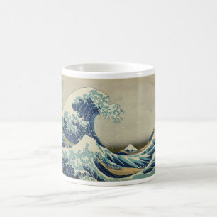 Kanagawa vinkar vid Katsushika Hokusai Kaffemugg