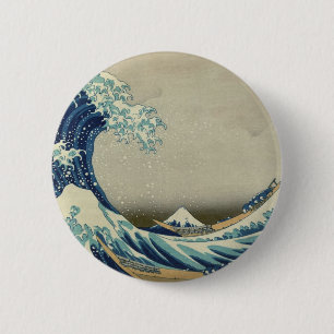 Kanagawa vinkar vid Katsushika Hokusai Knapp