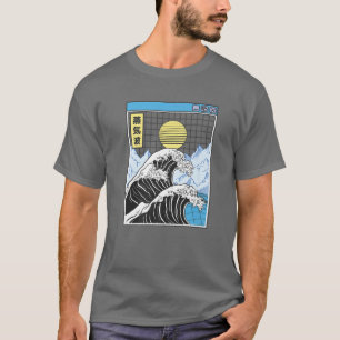 Kanagawa Wave Japan Digital Landscape Kawaii Anime T Shirt