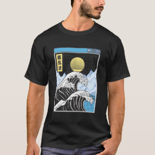 Kanagawa Wave Japan Digital Landscape Kawaii Anime T Shirt