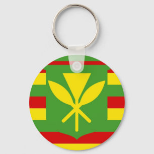Kanaka Maoli etnisk flagga Native Hawaii Nyckelring