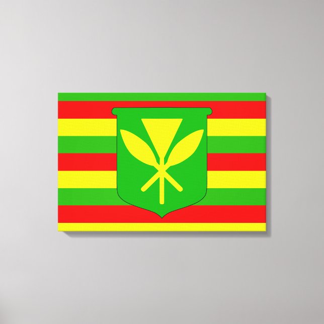 Kanaka Maoli flagga Canvastryck (Framsida)