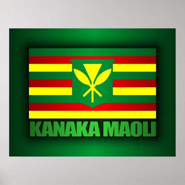 Kanaka Maoli Flagga Poster (Framsidan)