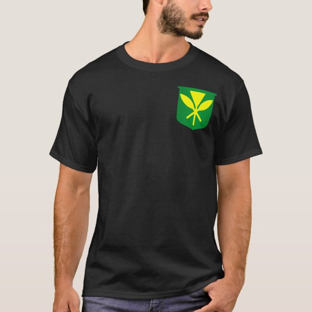Kanaka Maoli Flagga T Shirt (Framsida)