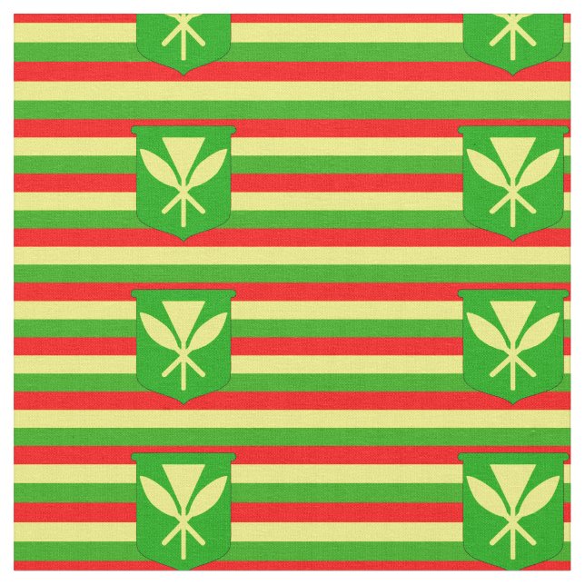 Kanaka Maoli flagga Tyg (Närbild)
