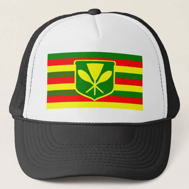 Kanaka Maoli - infödd hawaiansk flagga Keps (Framsida)