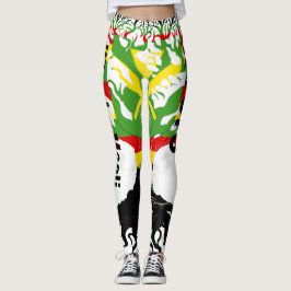 Kānaka Maoli ROOTS Blk Leggings