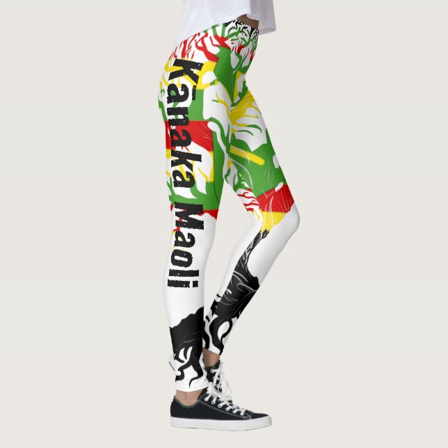 Kānaka Maoli ROOTS Blk Leggings (Höger)