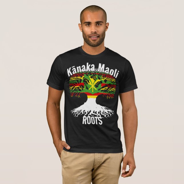 Kānaka Maoli ROOTS T Shirt (Hel framsida)