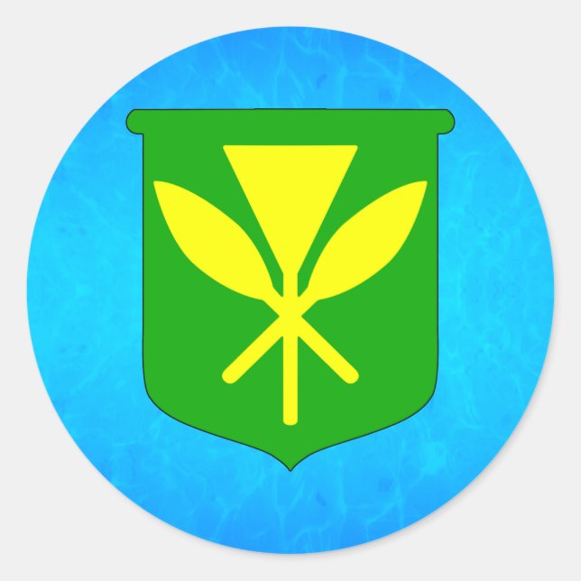 Kanaka Maoli Runt Klistermärke (Framsida)