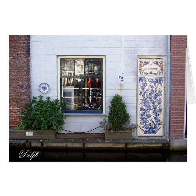 kanal 1 för g/nc Amsterdam Delft Hälsningskort (Framsidan Horizontal)