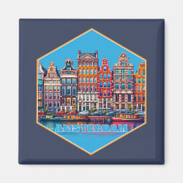 Kanal Amsterdam Nederländerna Europa Magnet