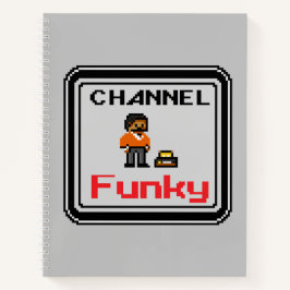 Kanal Funky Pixel Art Spiral Anteckningsbok